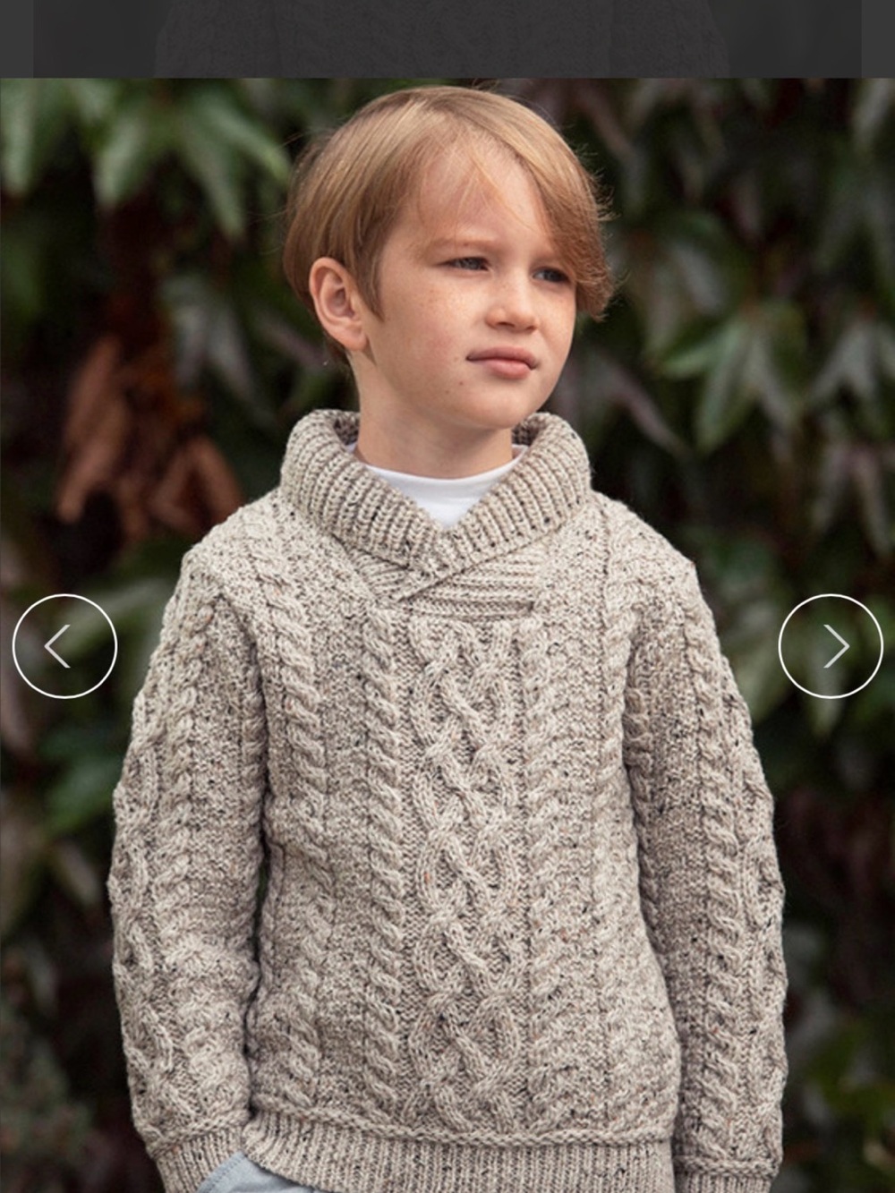 Irish Arancraft Sweater - oatmeal